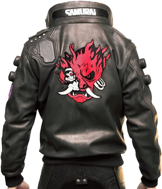 Cyber Cosplay 207 Inspired Samurai Punk Gaming Cosplay Bomber Jacket for Men