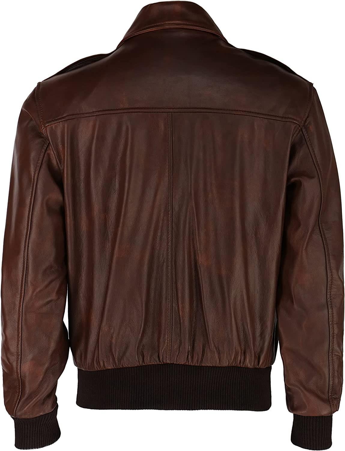 Raf leather bomber online jacket